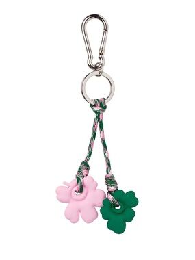 NWT Marimekko Riimi Unikko Kioski Keychain - Light Pink / Green